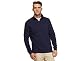 Polo Ralph Lauren Men Half Zip French Rib Cotton Sweater (L, Cruise Navy)