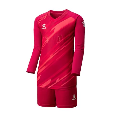 Maillot de gardien de but rembourré rouge KELME avec short de protection antichoc S