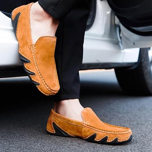 Men's Leather Casual Slip-On Loafers Non-Slip Soft Sole Driving Walking Shoes4
