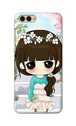 Image of PRINTFIDAA Cartoon Girl Printed Designer Hard Back Case Cover for Honor View 10 -(TI) MVN1009