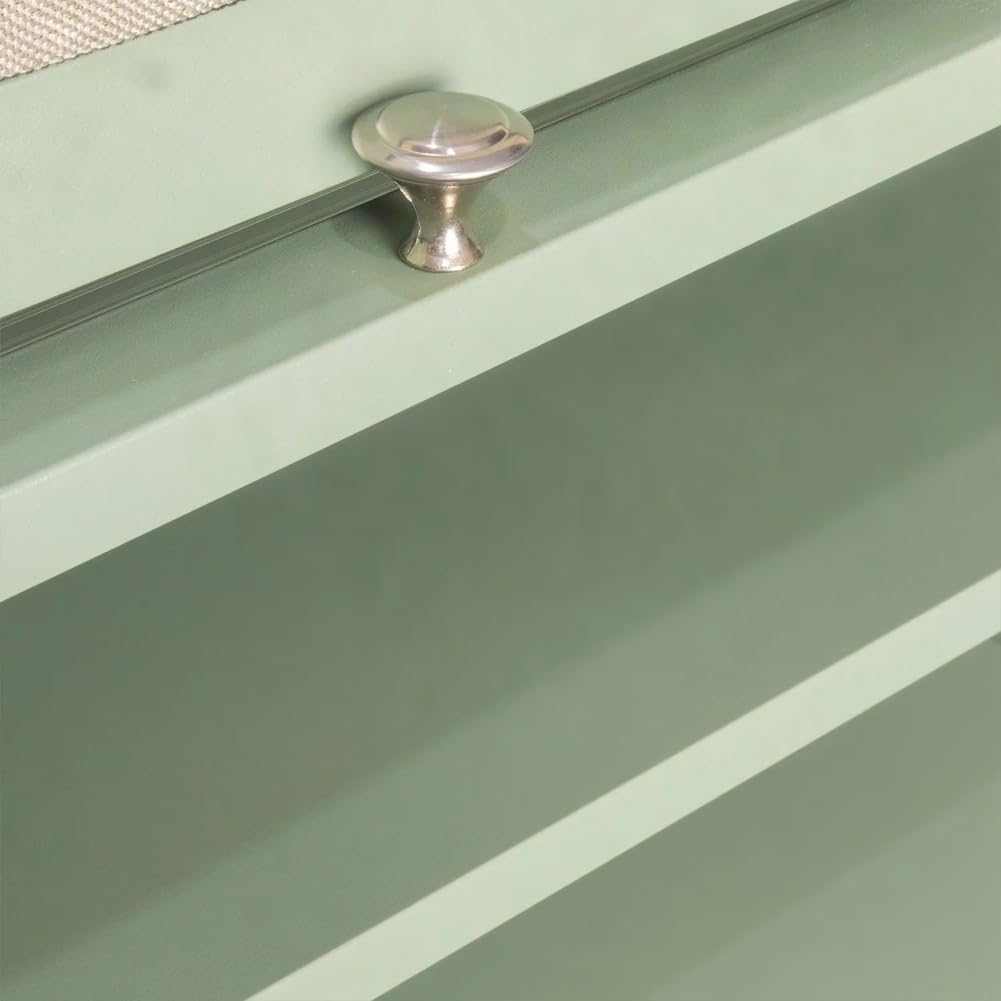BAKAJI Scarpiera con Seduta e 2 Scomparti Interni Salvaspazio, Mobile Panca Porta Scarpe con Anta Trasparente e Base Antiscivolo per Ingresso, Camera da Letto, Ingresso 70 x 32 x 45 cm (Verde)