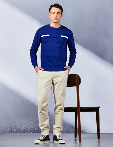 Image of Van Heusen Men's Luxury Sports Regular Fit Full Sleeve Crew Neck Sweater | Sophisticated Flair | Super Premium Fabric