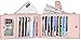 Travelambo Womens Wallet Slim RFID Blocking Bifold Credit Card Holder Wallet with 16 Card Slots, 2 Zippered Pockets (Pink Lotus)
