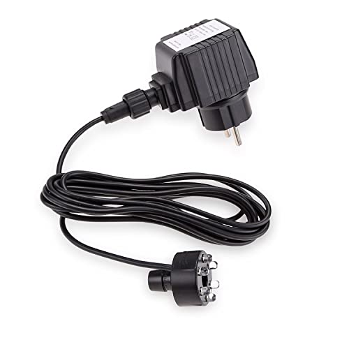 CLGarden LED Ring Quellsteinbeleuchtung Set weiß für Springbrunnen inkl. 12V Netzteil Trafo Gartenbrunnen