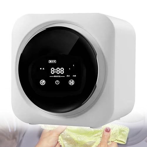 SHAHRYAR Secadora eléctrica de Acero Inoxidable de Carga Frontal,Lavadora y Secadora,Entrada/Salida de Agua automática,para Apartamentos, autocaravanas y dormitorios Desktop