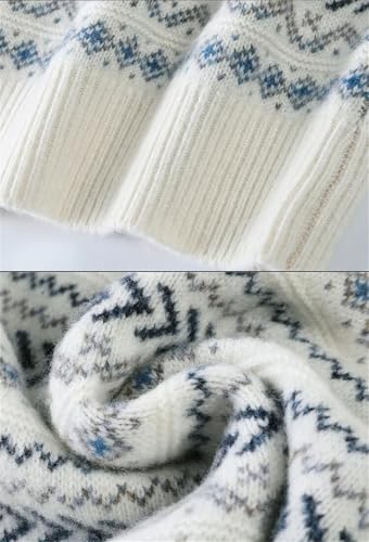 Men Wool Thicken Sweater Winter Long Sleeve Mockneck Striped Warm Solid Wool Pullovers4