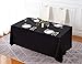 Surmente Black Tablecloth 90 x 156-inch Rectangular Polyester Table Cloth for Weddings, Banquets, or Restaurants