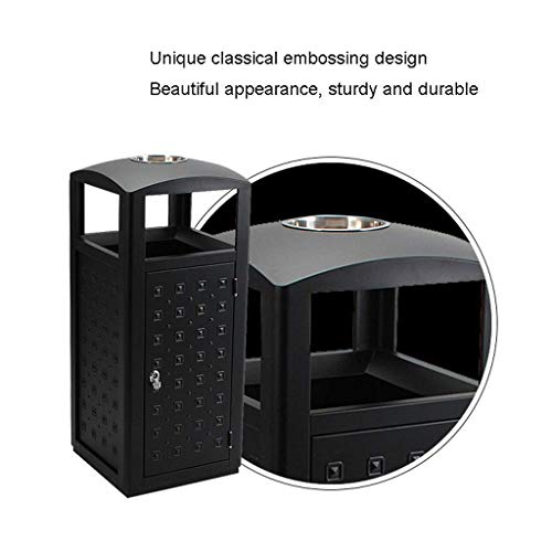 PLMNBQWE Mülleimer Abfalleimer, Innen- und Außenmülleimer für Kaffeehäuser, Campusse und Parks Mülleimer/C – Bild 3