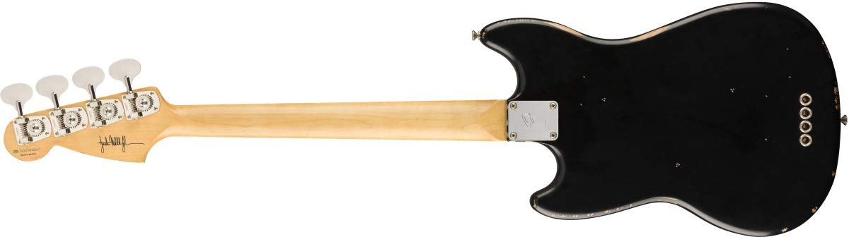 Amazon.com: Fender JMJ Road Worn Mustang Bass, Black, Maple
