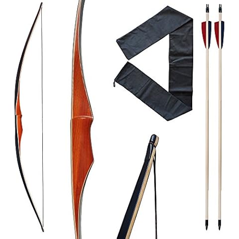 Franks-Castle Bogenset Ragim Wolf 68" RH 35 lbs Langbogen mit Hülle und Pfeilen Cover