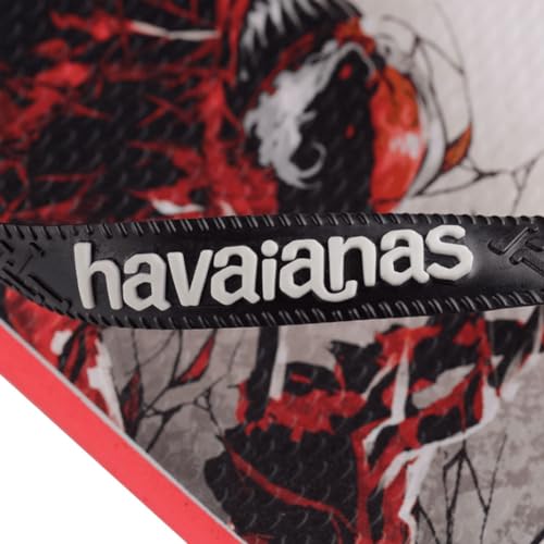 Chinelo Top Marvel, Havaianas, Criança Unissex, Vermelho Rubi/Preto, 25/26