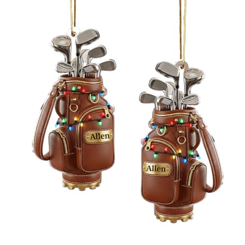 Merry Christmas - Personalized Golf Ornament 2025, Golf Bag Christmas