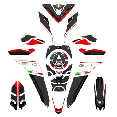 Kit autocollant 3D résiné pour Ducati Multistrada 950 protection carénage Made in Italy