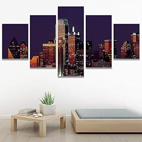 SIGNWIN 5 Panel Canvas Wall Art Modern Art...