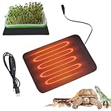 Heizmatte Pflanzen, Heizmatte Mit Thermostat, Wasserdichtes Heizkissen Aus PVC Leder Mit 3 Temperatureinstellungen, Einstellbare Anzuchtschale Für Pflanzenwachstum Innen Außen Gewachshaus Hydrokultur