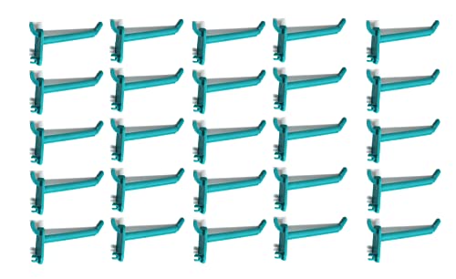 Stecktafel-Haken, Kunststoff, für Garage, Werkzeuge, Aufbewahrung, Organisation, Schmuck, Basteln, 5,1 cm, 10,2 cm oder 15,2 cm, Blaugrün Cover