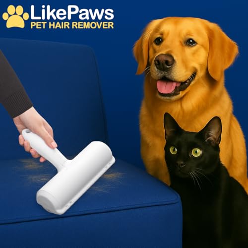 LikePaws Pet Hair Remover, Reusable Self-Cleaning Lint Roller for Dogs & Cats, Fur Remover for Furniture, Couch, Carpet, Clothes, Bedding & Car, No Adhesive, Multi-Surface, Easy to Use by LikePaws - Image 2