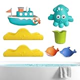 Badespielzeug für – sensorische Aktivitäten mit Wassermühle – Spielzeug für die Badewanne, für Hotel, Outdoor, Strand, Pool, Reisen, Dusche, Haus, Mädchen, Jungen, ab 18 Monaten