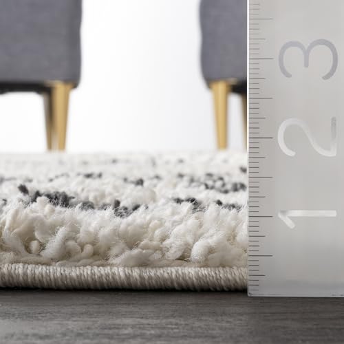 Tapete NuLOOM Mackie Off-White/Charcoal 7'10" x 10' miniatura 2