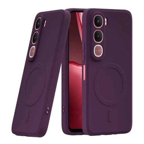 Image of Back Cover Compatible with Vivo Y31 5G | MagFit Ring Design (Non-Magnetic) | Shockproof Case | Anti-Slip Grip | Raised Camera Edges | Slim Protective Case for Vivo Y31 5G (Purple)