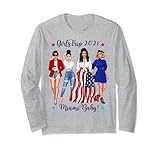 Miami Funny Hen Do Girls Trip Batcherolette Womens Cute Long Sleeve T-Shirt