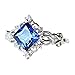 Ringelbluse Damen Geschenk--Ring-Form-blauer Pfau-Ring-Ring-Ring-Pfau-RingDiamant-Quadrat--großer Ring-Edelstein-Ring -Ringe