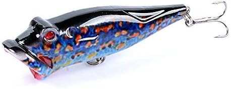 Miniatura 6 de 5 señuelos duros con revestimiento de dibujo de color, juego de señuelos duros de crankbait, como cebos duros para salmón, trucha, lucioperca,