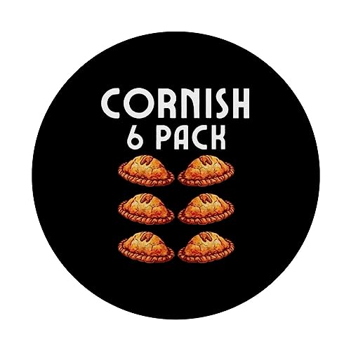 Funny Cornish Pasty Pun / Cornwall Souvenir / Cornish Pasty PopSockets Swappable PopGrip, Black - Image 3