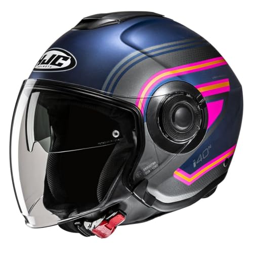 Casque moto jet HJC I40n Linia Mc28sf pour homme et femme