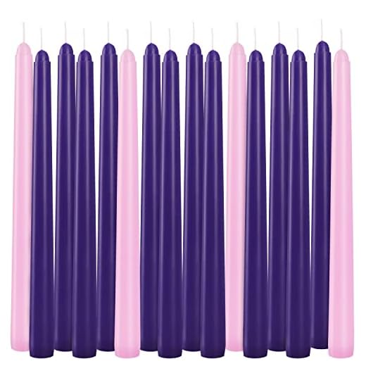 16 pcs Unscented 10 Inch Christmas Advent Taper Candle, Holidays, Church, Celebration, Party, Home Décor & More