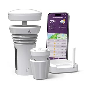 Tempest Weather Station with AI Forecasting, Wireless WiFi Weather Station with Built-In Wind Meter & Rain Gauge, Real-Time Weather, App & Alexa | Smart Home Weather Station