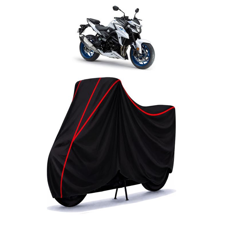 Image of Suzuki GSX S750 STD BS6 Water Resistant Bike Cover for All Motorcycles & Rain | Heavy Duty Taffeta Fabric | UV Protection, Dustproof, Scratchproof | All Weather Two Wheeler Cover with Elastic Bottom