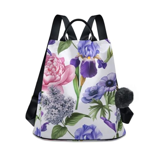 Sac à dos femme à fleurs colorées grand format idéal pour vos journées de cours et vos escapades