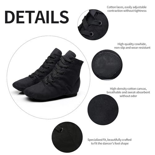 Chaussons à talons bas Inlefen pour pratique de danse moderne