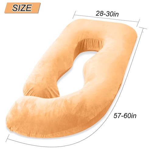 Image of 60 Inch Pregnancy Pillow for Sleeping (Brown)