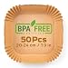 Produktbild PORTENTUM Backpapier für Heißluftfritteuse 50 Stück BPA-frei, 20-24 cm, Airfryer Backpapier Antihaft Wasserdicht Ölfest Einwegschalen Luftfritteuse Pergamentpapier Liner für 4.7L - 7.3L