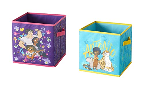 Image of Disney Encanto Set of Two Spacious Collpasible Storage Cubes, 10 inchx10 inch