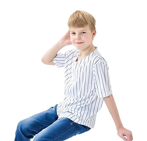 Image of Yuji Itadori Kids Baseball Jersey Button Boys Short Sleeve T-Shirts Hip Hop Fashion Casual Sports Solid Color Shirt