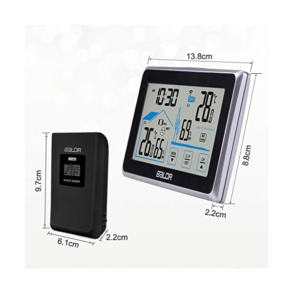 TFA Dostmann Set 3 Termoigrometri Digitali Ambiente - Misura Temperatura E Umidità Con Supporto Magnetico