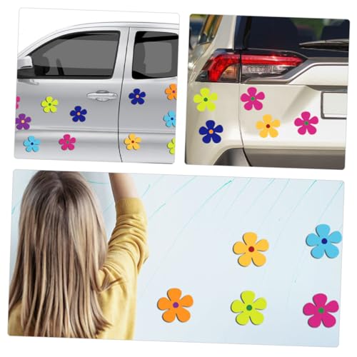 Pegatinas magnéticas de flores de diseño ligero y multifuncional para notas en neveras 8