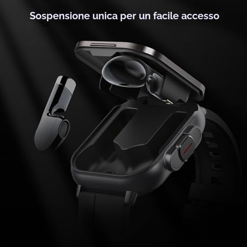 Yunir Smart Watch con Auricolari, Smartwatch HD da 2,01 Tracker di Salute e Fitness per Uomini e Donne (rispondi/effettua chiamate) Orologio Fitness per IOS per Android