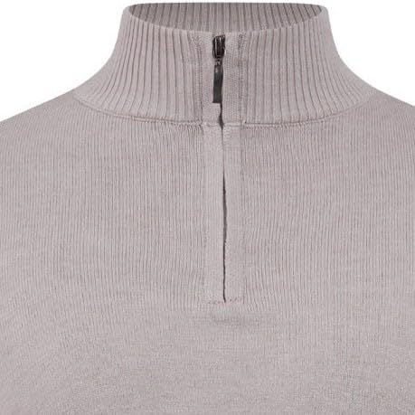 Suéter de punto con cremallera para hombre chaqueta elegante de cuello semialto abrigada 2