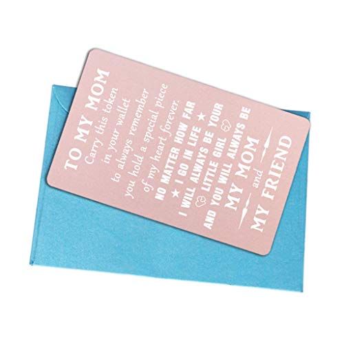 Tanwih Mom Mothers Day Card - You Hold A Speical Piece Of My Heart - Mom Birthday Gifts From Daughter, Engraved Wallet Card #TOP5