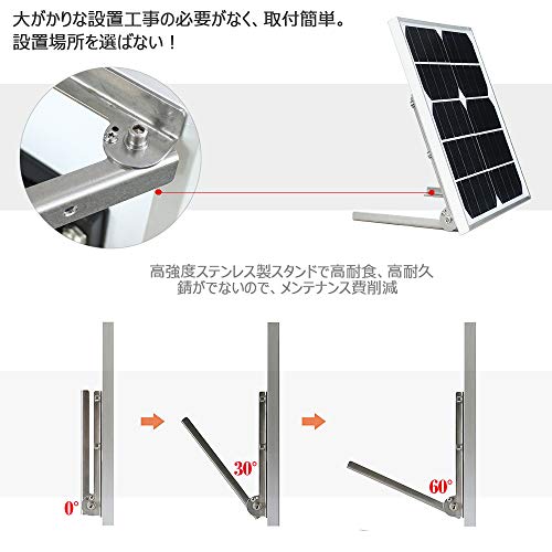 GOODGOODS GOODGOODS 20W LED 防犯ライト ソーラーライト TYH-20WE の商品画像 5