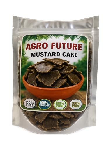 Agro Future 100% Organic Mustard Cake Fertilizer – 2kg Natural Plant Booster for Healthy Growth, beneficial for various plants, including flowering, vegetable, and fruit-bearing varieties (2 kg)