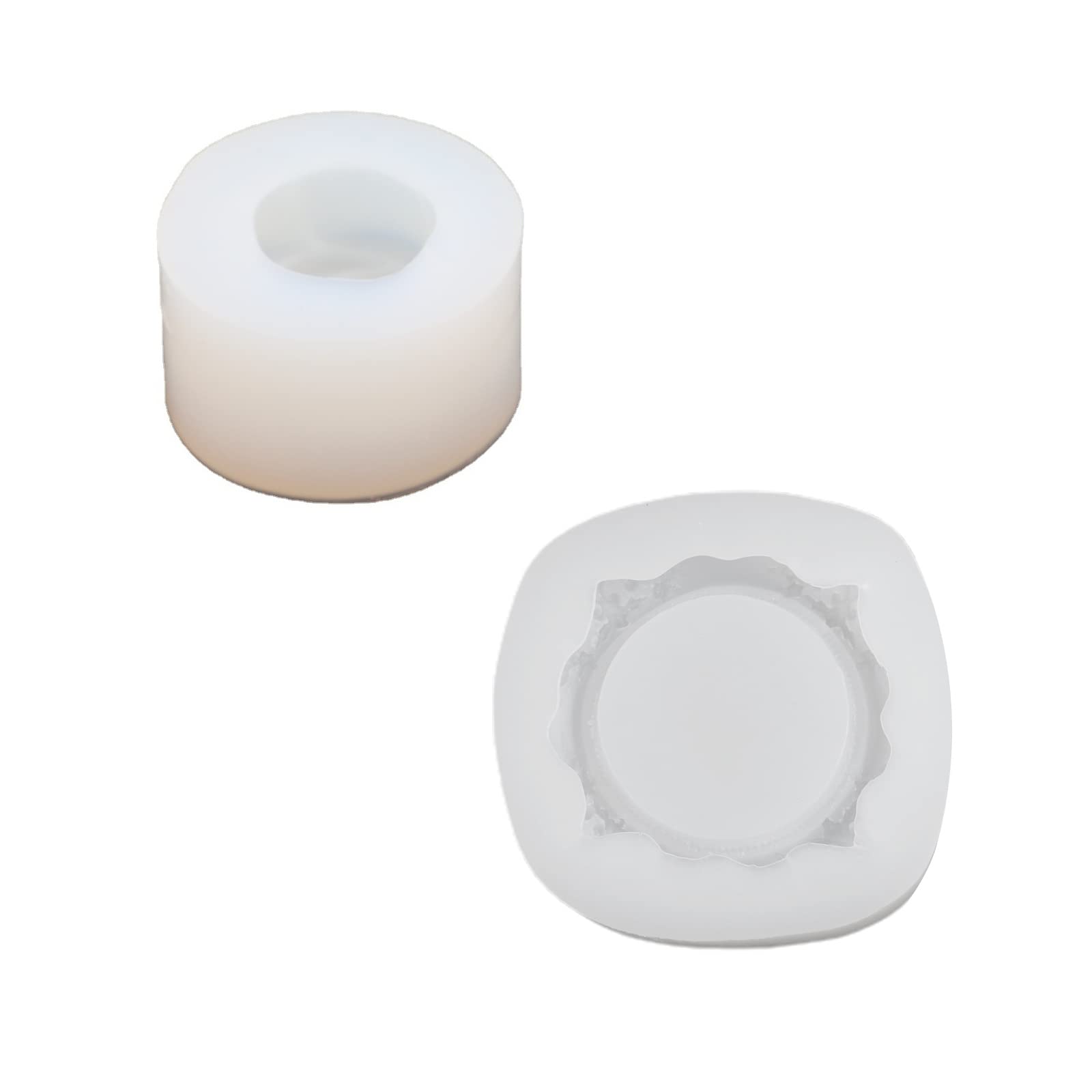 Buxuaaaa Silicone Cake Mold Casting Epoxy Molds 3D Soap Making Cylinder Silicone 3D Handicrafts Resin Flower Mold