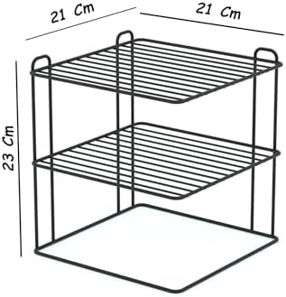 TEOME 3 katlı Tabaklık Dolap Içi Düzenleyici Organizer Tezgah Banyo Tabak Bardak Düzenleme - Görsel 4