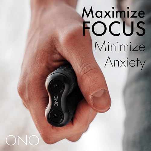 Image of ONO Roller - Handheld Fidget Toy for Adults | Help Relieve Stress, Anxiety, Tension | Promotes Focus, Clarity | Compact, Portable Design (Black, Full Size - Silicone)