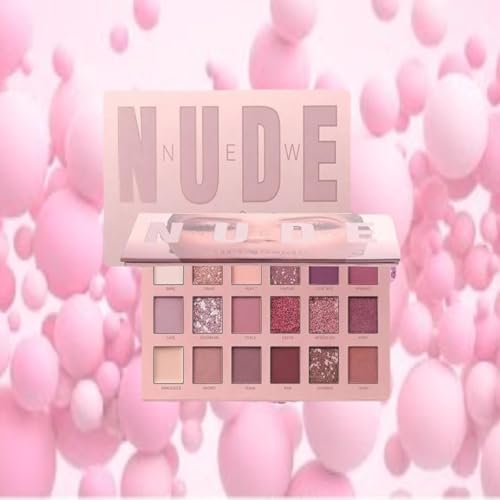 Image of MKSL Beauty Eyeshadow Palette With Brush Set Combo Kit Of The Nude Eyeshadow (18 Shades In 1) Matte Absolute Spotlight Eye Shadow Palette, Smokin Glam,