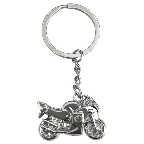 AUTOZOCO Llavero Metálico en forma de Moto, Diseño de Motocicleta 3D, Motero, Colgante, Regalo, Souvenir, Metálico